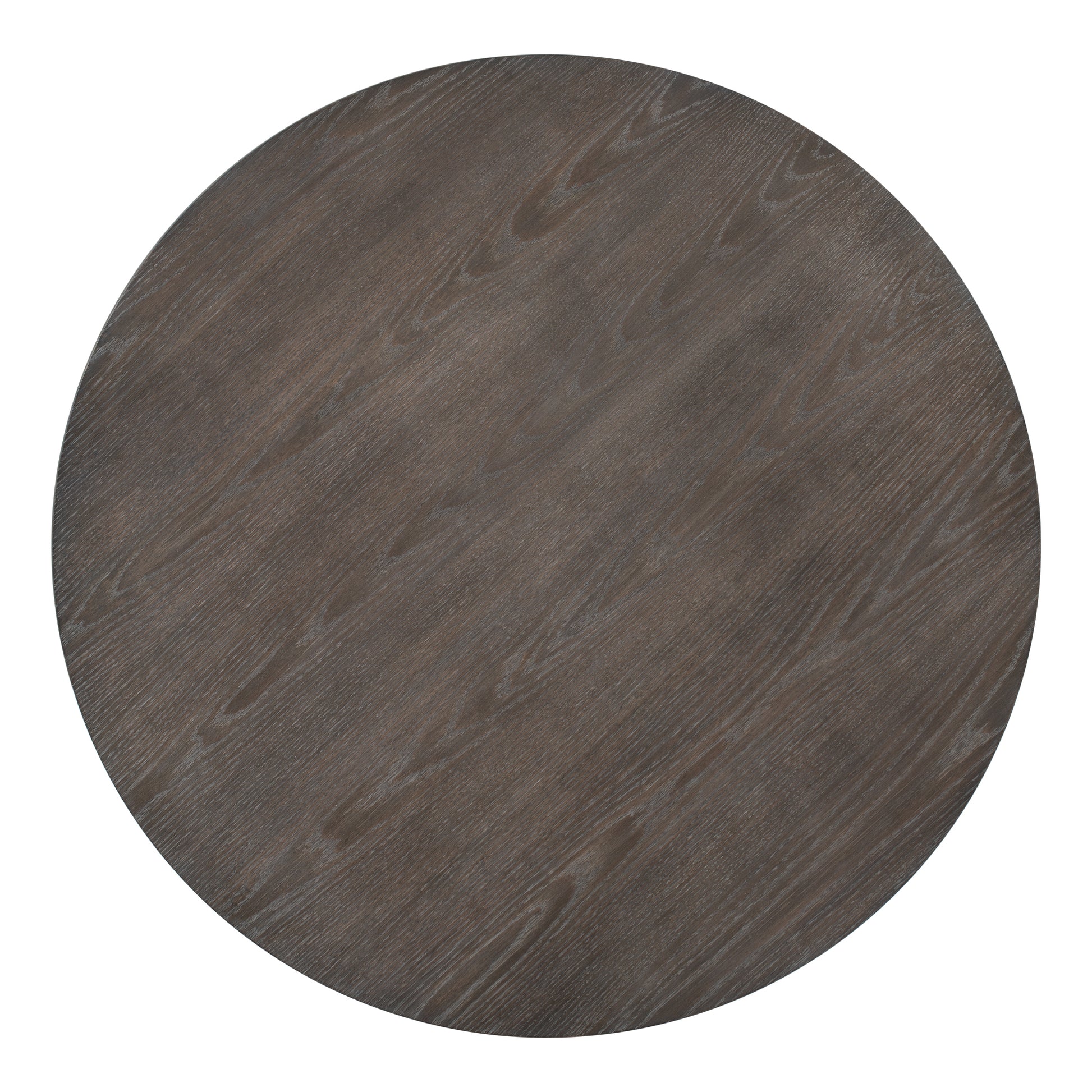 Mid Century Solid Wood 5 Piece Round Dining Table Set, Kitchen Table Set With Upholstered Chairs For Small Places, Brown Table Gray Chair Brown Wood Dining Room Solid Wood Rubberwood Round Dining Table With Chair Upholstered Chair Wood Brown Slat Back
