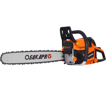 Chainsaw Gas 20Inch ,58Cc Gasoline Chain Saw For Trees ,Wood Cutting 2 Cycle Epa Compliant Orange Plastic
