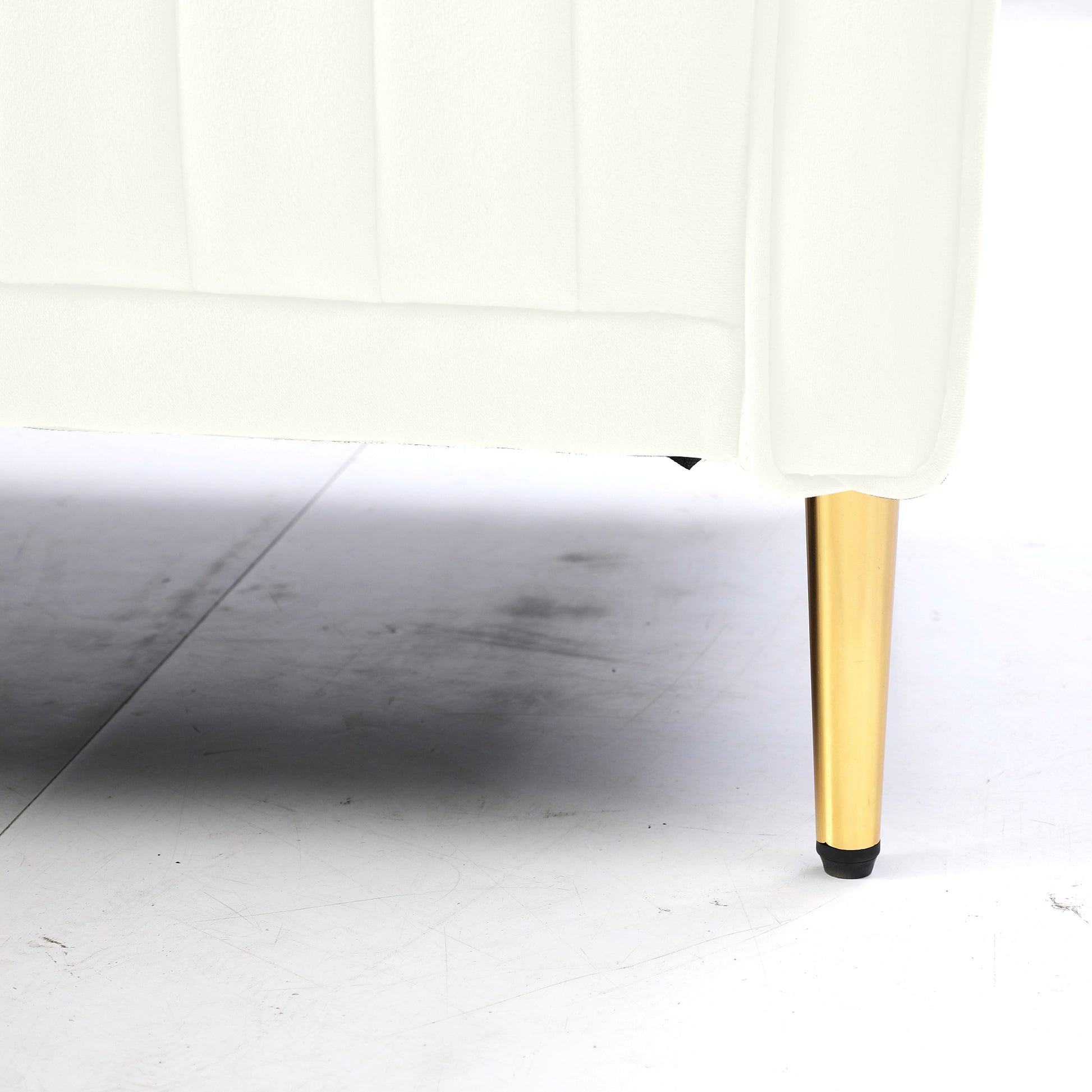 Modern Upholstered Sofa 3 Seater Couches And 2 Set Of 2 Seater Couchses For Living Room Sectional Sofas W Throw Pillows And Gold Metal Legs, Cream Velvet Cream Foam Velvet