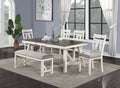 Dining Room Furniture Set Of 2 Chairs Gray Fabric Cushion Seat White Clean Lines Side Chairs Antique White Gray White Dining Room Classic,Contemporary,Modern Dining Chairs Rubberwood Solid Wood