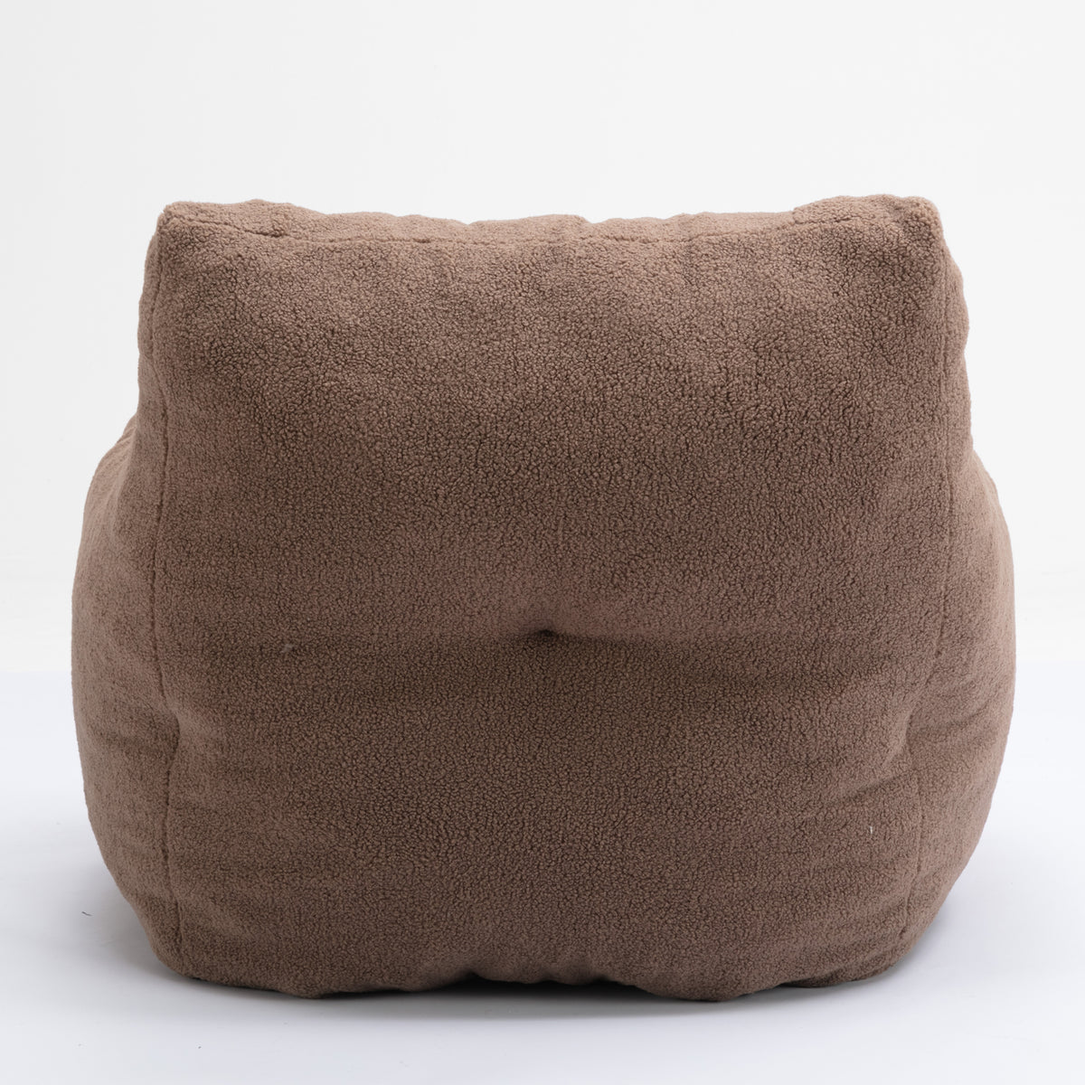 010 Soft Teddy Fabric Tufted Foam Bean Bag Chair With Teddy Fabric Coffee Coffee Soft Modern Foam Teddy