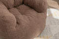010 Soft Teddy Fabric Tufted Foam Bean Bag Chair With Teddy Fabric Coffee Coffee Soft Modern Foam Teddy