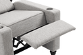 Arm Pushing Recliner Chair, Modern Button Tufted Wingback Push Back Recliner Chair, Living Room Chair Fabric Pushback Manual Single Reclining Sofa Home Theater Seating For Bedroom,Light Gray Light Gray Foam Linen