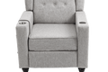 Arm Pushing Recliner Chair, Modern Button Tufted Wingback Push Back Recliner Chair, Living Room Chair Fabric Pushback Manual Single Reclining Sofa Home Theater Seating For Bedroom,Light Gray Light Gray Foam Linen