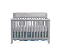 Hayes 4 In 1 Convertible Crib Gray Weathered Granite Gray Solid Wood