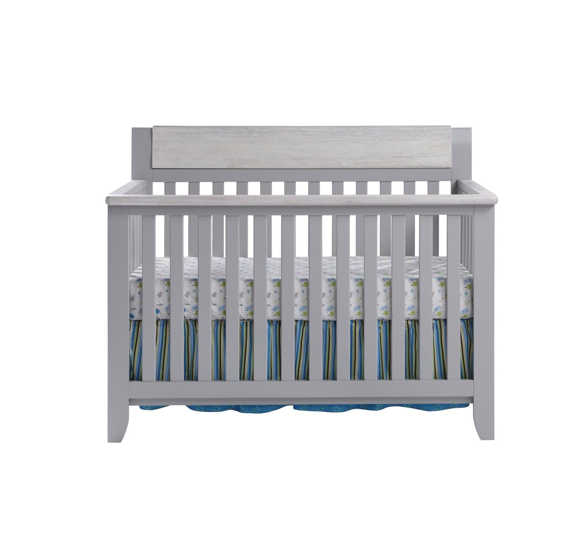 Hayes 4 In 1 Convertible Crib Gray Weathered Granite Gray Solid Wood