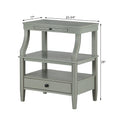 Newland Antique Grey Storage Nightstand Antique Gray Wood Plywood