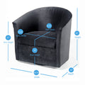 Eden Charcoal Swivel Chair Charcoal Grey Foam Polyester