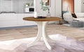 Mid Century Solid Wood Round Dining Table For Small Places, Walnut Table Walnut Dining Room Rubberwood Round Kitchen & Dining Tables Solid Wood Pedestal