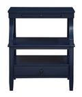 Newland Midnight Blue Storage Nightstand Navy Blue Wood Plywood