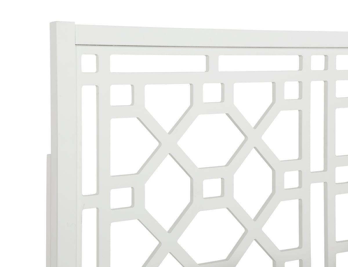 Tabor Chippendale White Headboard Queen Full Queen White Wood Mdf