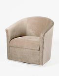 Eden Sand Swivel Chair Beige Foam Polyester