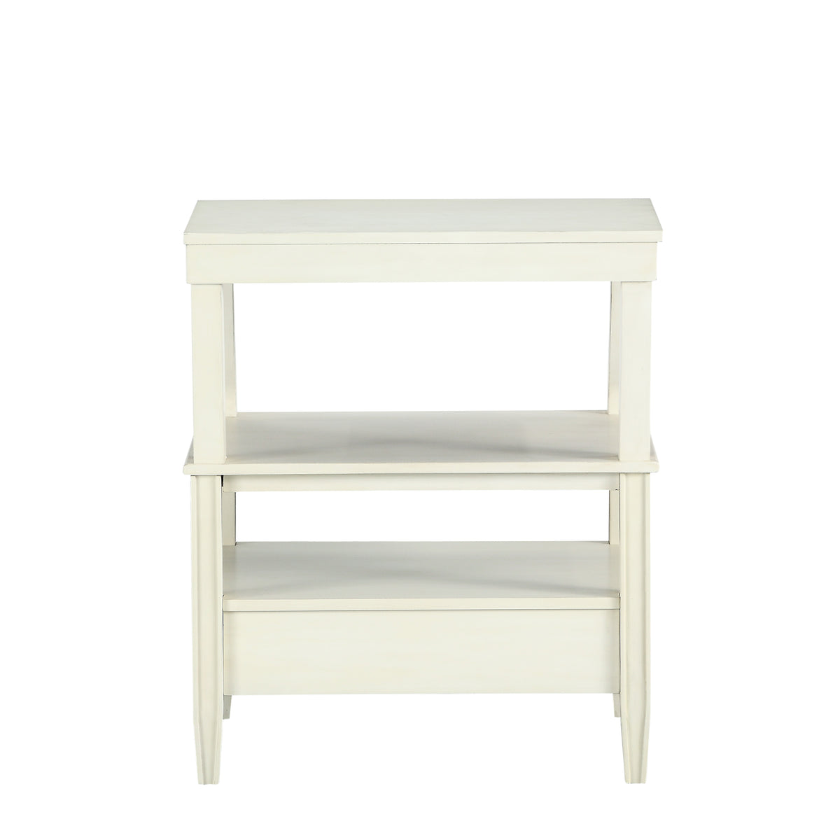 Newland Antique White Storage Nightstand Antique White Wood Plywood