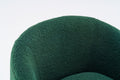 Teddy Fabric Swivel Accent Armchair Barrel Chair With Black Powder Coating Metal Ring,Dark Green Green Foam Upholstered