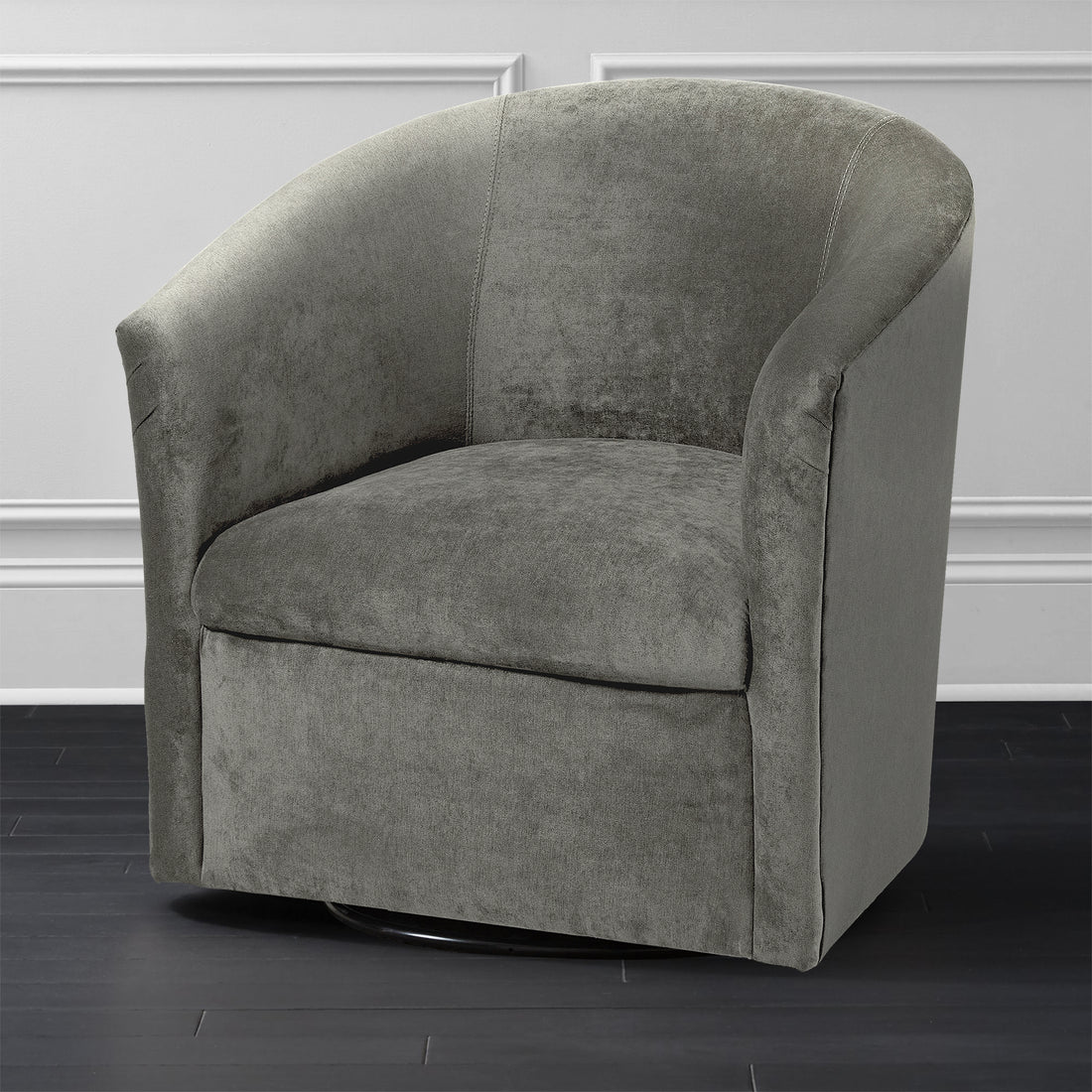 Eden Ash Swivel Chair Grey Foam Polyester