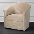 Eden Sand Swivel Chair Beige Foam Polyester