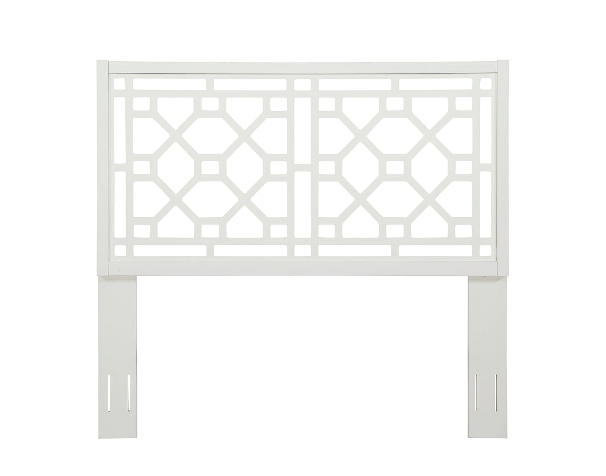 Tabor Chippendale White Headboard Queen Full Queen White Wood Mdf