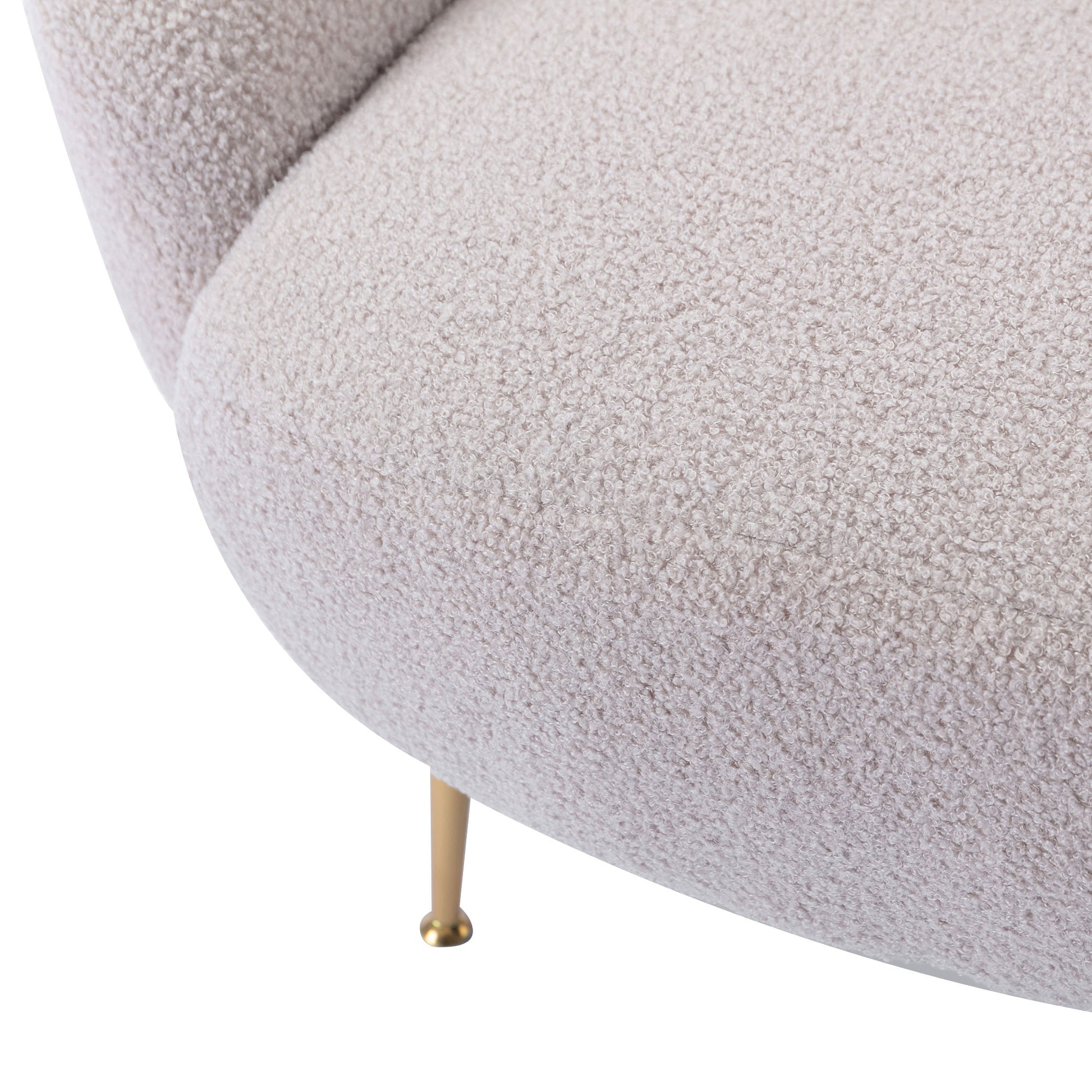Orisfur. Modern Comfy Leisure Accent Chair, Teddy Short Plush Particle Velvet Armchair With Ottoman For Living Room Grey Foam Altay Velvet