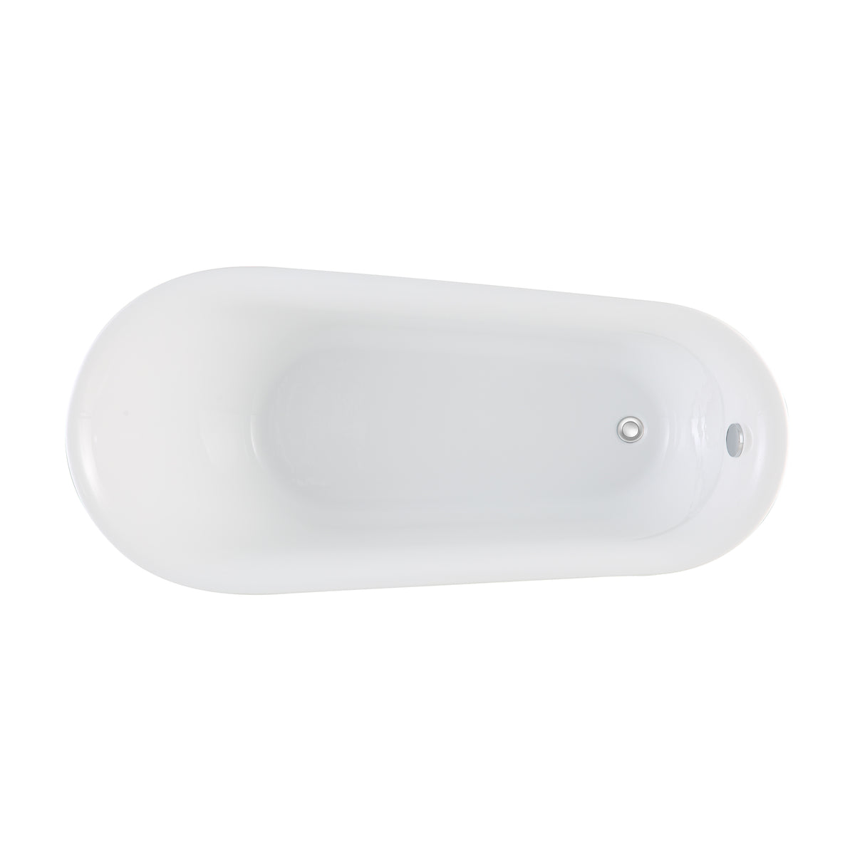 67"L X 31.5"W Acrylic Art Freestanding Alone White Soaking Bathtub With Brushed Nickel Overflow And Pop Up Drain White Acrylic