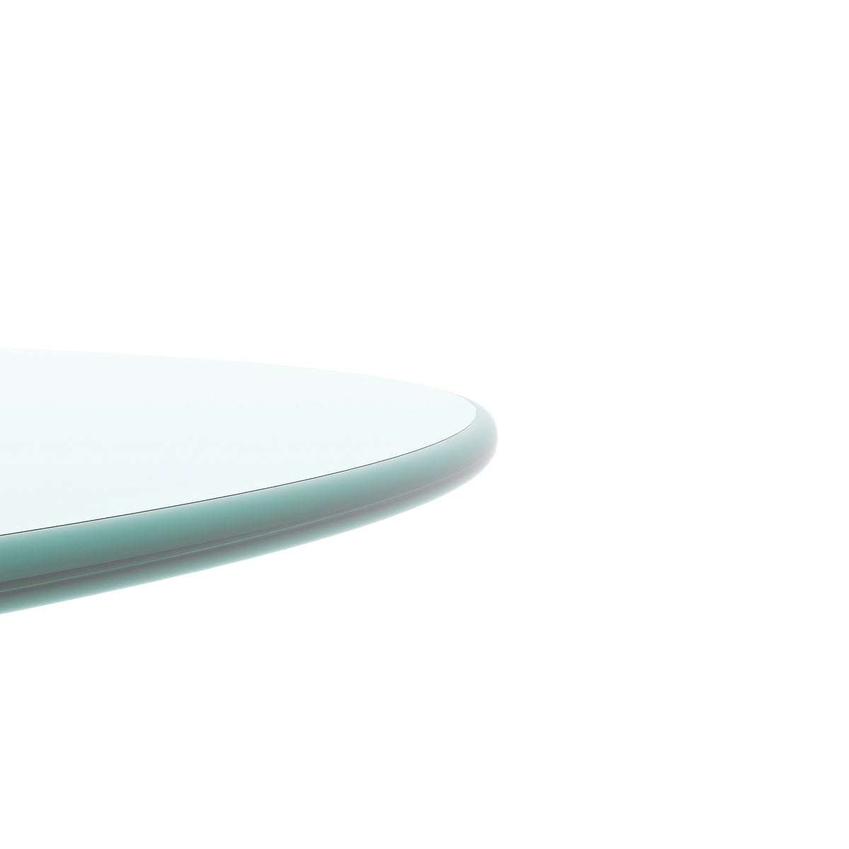 36" Inch Round Tempered Glass Table Top Clear Glass 1 4 Inch Thick Round Polished Edge Transparent Glass