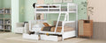 Twin Over Full Bunk Bed With Ladders And Two Storage Drawers White Old Sku:Lt000165Aak Twin White Solid Wood