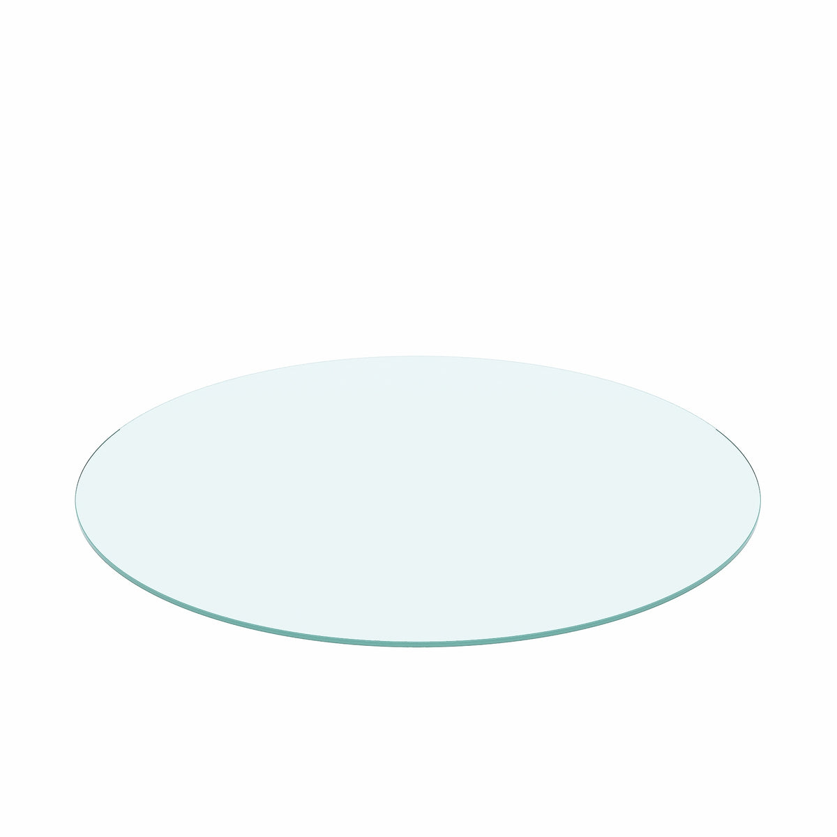 20" Inch Round Tempered Glass Table Top Clear Glass 1 4" Inch Thick Flat Polished Edge Transparent Glass