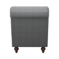 Modern Stylish Gray Color 1Pc Chaise Button Tufted Trim W Bolster Pillow Comfortable Living Room Furniture Solid Wood And Plywood Frame Gray Primary Living Space Modern,Traditional Solid Wood