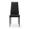 5 Pieces Dining Table Set For 4,Kitchen Room Tempered Glass Dining Table ,4 Faux Leather Chairs ,Black Black Glass