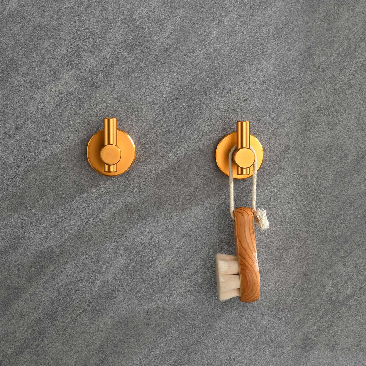6 Piece Bathroom Towel Rack Set Wall Mount Brushed Gold Aluminium