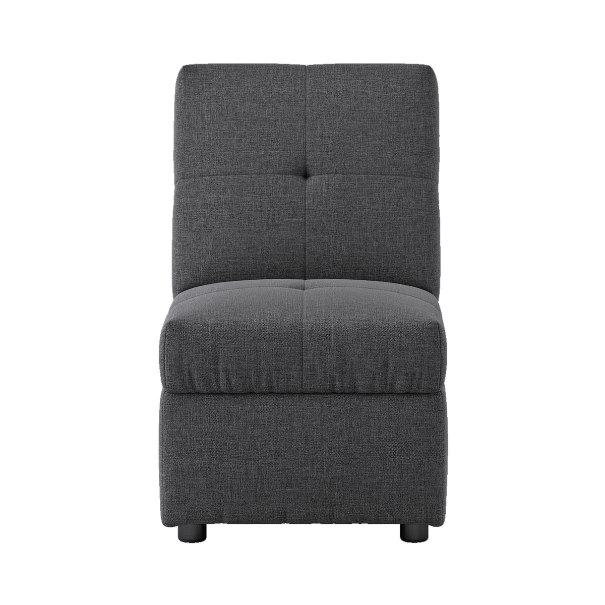 Gray Color Stylish 1Pc Storage Ottoman Convertible Chair Foam Cushioned Fabric Upholstered Solid Wood Plywood Frame Living Room Furniture Gray Wood Primary Living Space Grey Modern Rectangle With Storage Solid Wood