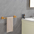 6 Piece Bathroom Towel Rack Set Wall Mount Brushed Gold Aluminium