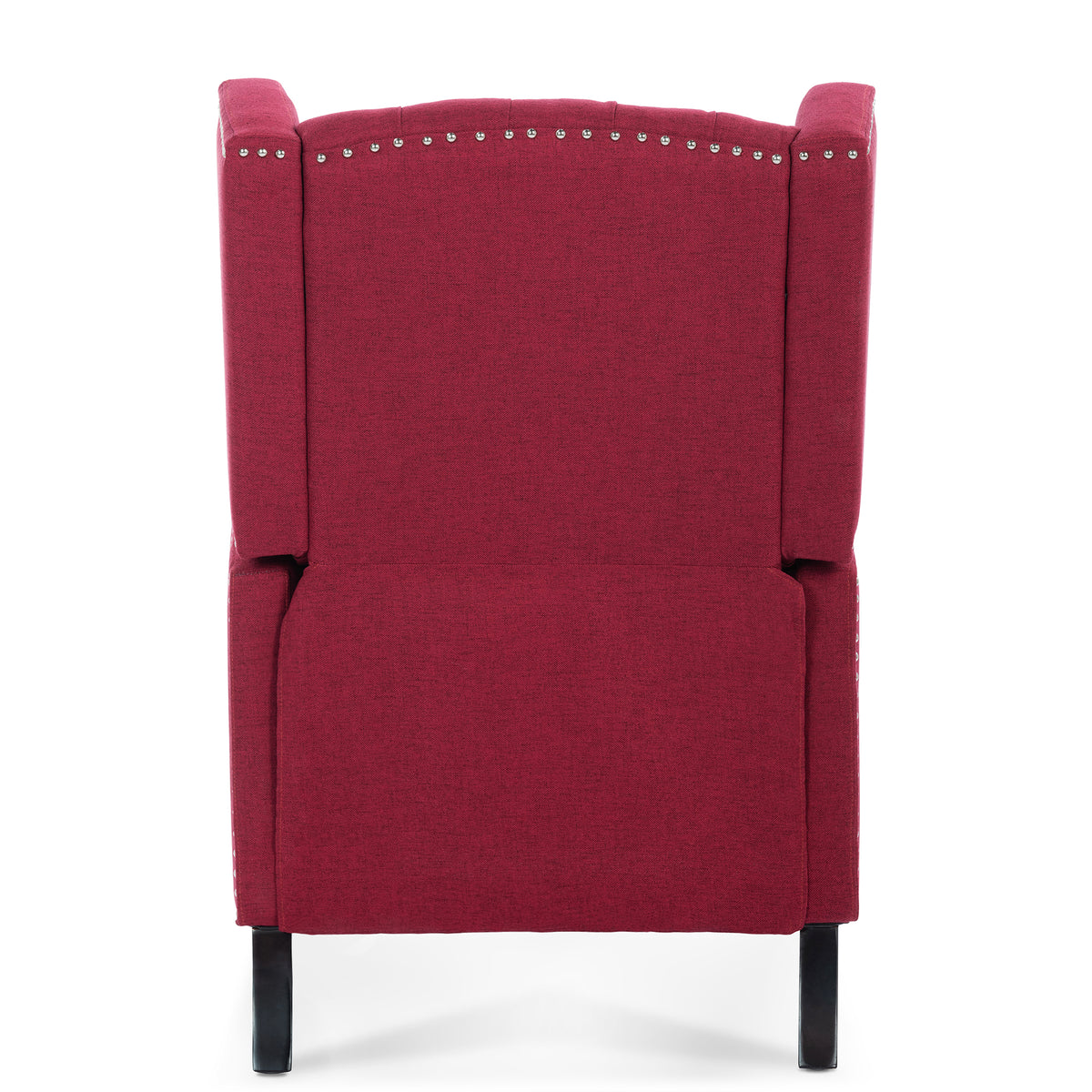 27.16" Wide Manual Wing Chair Recliner Wine Red Fabric