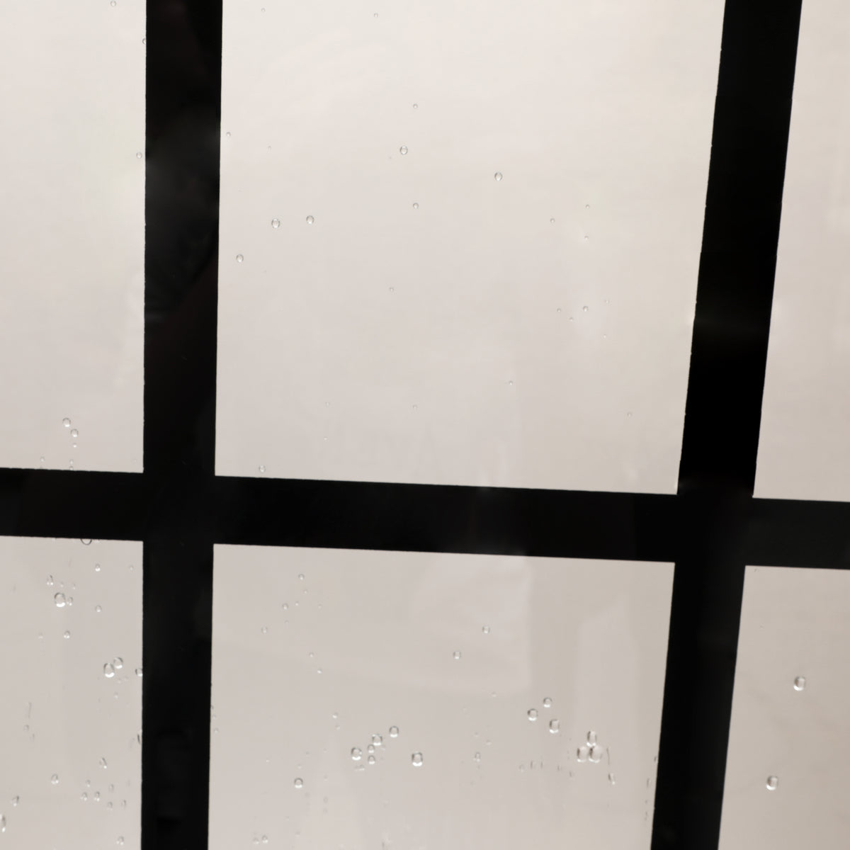 Shower Door 34" W X 72" H Single Panel Frameless Fixed Shower Door, Open Entry Design In Matte Black Matte Black Glass