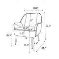 Modern Mid Century Chair Velvet Sherpa Armchair For Living Room Bedroom Office Easy Assemble Grey Foam Velvet