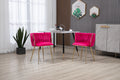 Coolmore Leisuredining Chairsaccent Chair2Pc Set Rose Red Metal