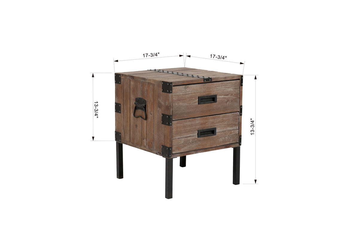 Antique Reclaimed Wood Gray Trunk Table And Side Table S 3 With Large Storage Dress Up Your Liviing Room Antique Gray Solid Wood
