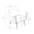 Off White Velvet Armchair With Metal Legs Off White Foam Velvet