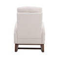 Coolmore Rocking Chair, Modern Glider Chair, Recliner Armchair With Wood Legs And Side Pocket, Nursery Rocking Accent Chair With High Back For Living Room Bedroom Beige Linen Beige Foam Solid Wood