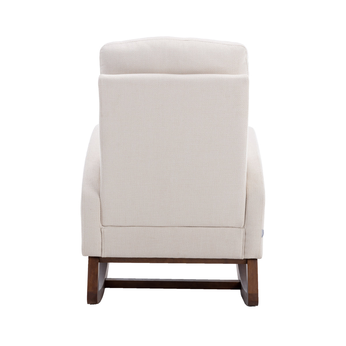 Coolmore Rocking Chair, Modern Glider Chair, Recliner Armchair With Wood Legs And Side Pocket, Nursery Rocking Accent Chair With High Back For Living Room Bedroom Beige Linen Beige Foam Solid Wood