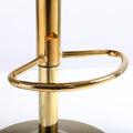 Grey Velvet Bar Chair, Pure Gold Plated, Unique Design,360 Degree Rotation, Adjustable Height,Suitable For Dinning Room And Bar,Set Of 2 Grey Velvet