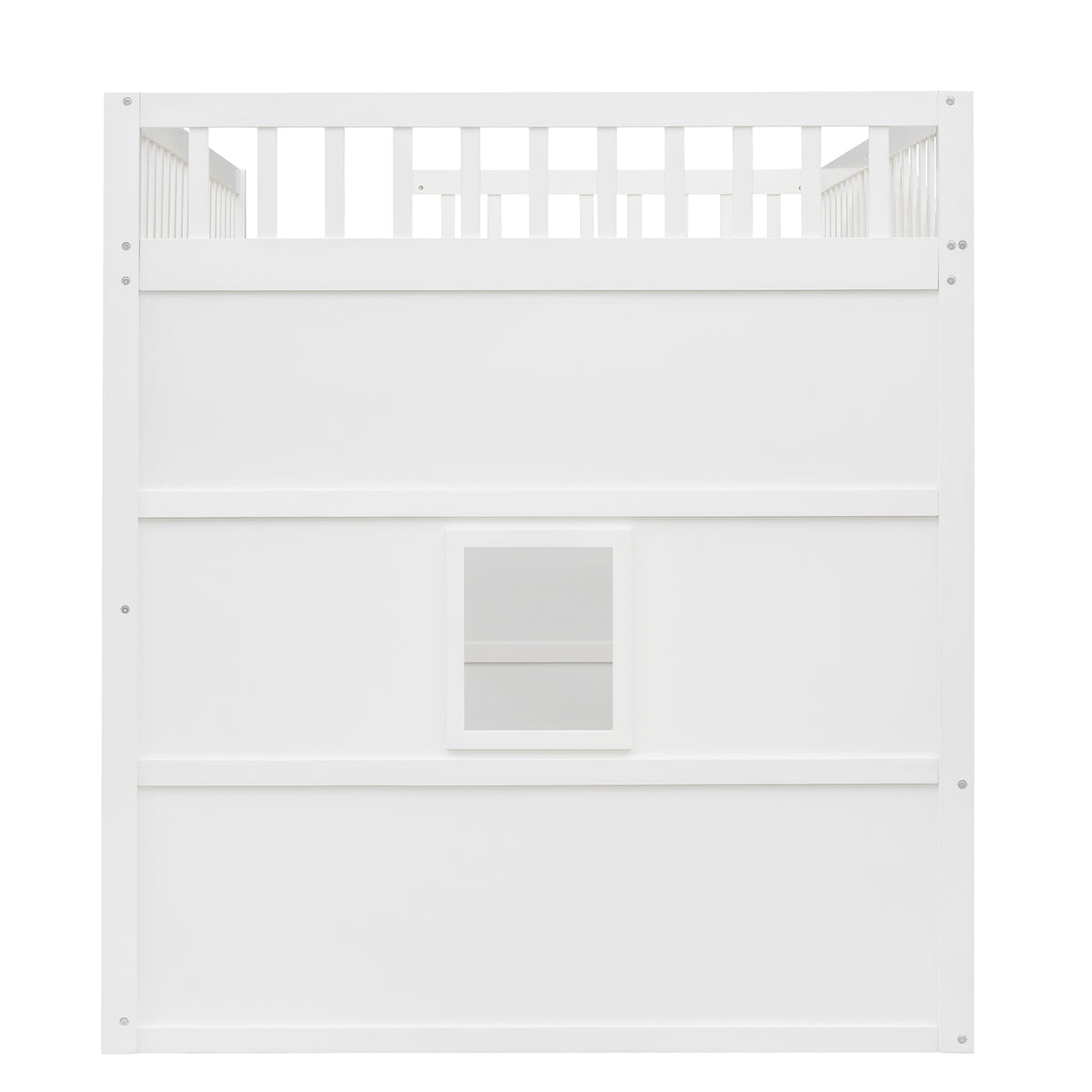 Full Size House Loft Bed With Ladder White Full White Solid Wood