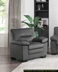 Modern Sleek Design Living Room Furniture 1Pc Chair Dark Gray Fabric Upholstered Comfortable Plush Seating Dark Gray Primary Living Space Modern Fabric