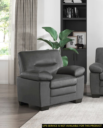 Modern Sleek Design Living Room Furniture 1Pc Chair Dark Gray Fabric Upholstered Comfortable Plush Seating Dark Gray Primary Living Space Modern Fabric