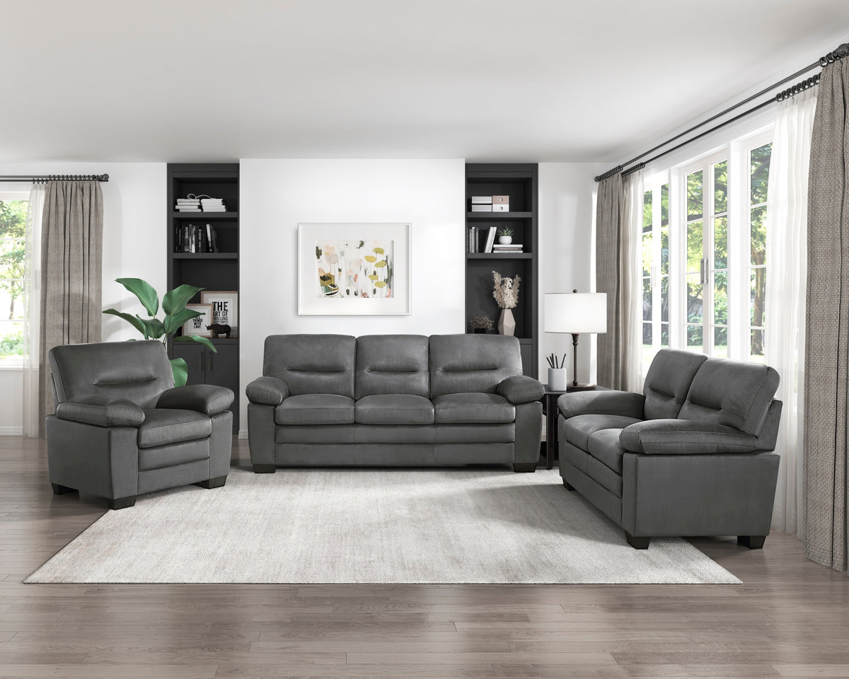 Modern Sleek Design Living Room Furniture 1Pc Chair Dark Gray Fabric Upholstered Comfortable Plush Seating Dark Gray Primary Living Space Modern Fabric