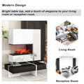 Contemporary Rectangle Design Living Room Furniture, Modern High Gloss Surface Cocktail Table, Center Table For Sofa Or Upholstered Chairs, 45.2*25.5*13.7In, Black Black Particle Board