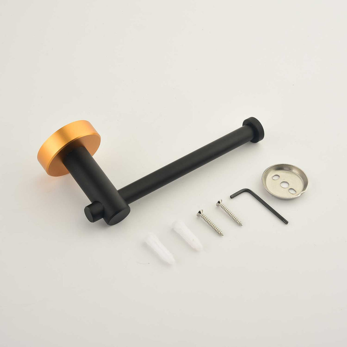 6 Piece Bathroom Towel Rack Set Wall Mount Matt Black Aluminium