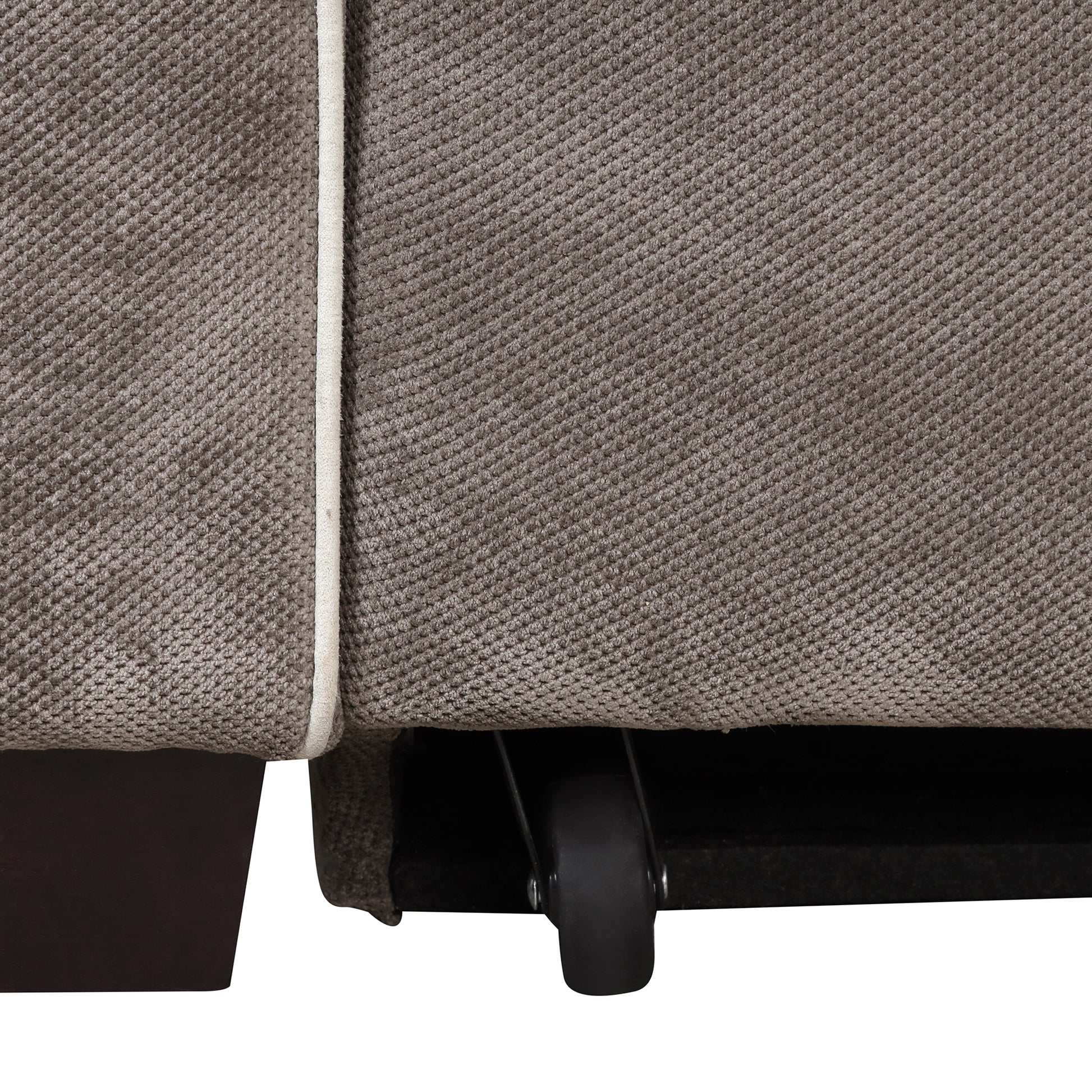 66.5" Linen Upholstered Sleeper Bedpull Out Sofa Bed Couch Attached Two Throw Pillows,Dual Usb Charging Port And Adjustable Backrest For Living Room Space,Brown Gray Brown Gray Foam Linen 2 Seat