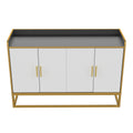 Modern Kitchen Buffet Storage Cabinet Cupboard Gloss With Metal Legs For Living Room Kitchen Black Golden Black Foam Wood Stainless Steel