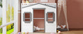 Twin Size House Loft Bed With Ladder White Gray Frame White Gray Solid Wood