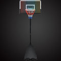 Portable Basketball Hoop Basketball System 8 10Ft Height Adjustable For Youth Adults Led Basketball Hoop Lights, Colorful Lights, Waterproof,Super Bright To Play At Night Outdoors,Good Gift For Kids Black Metal